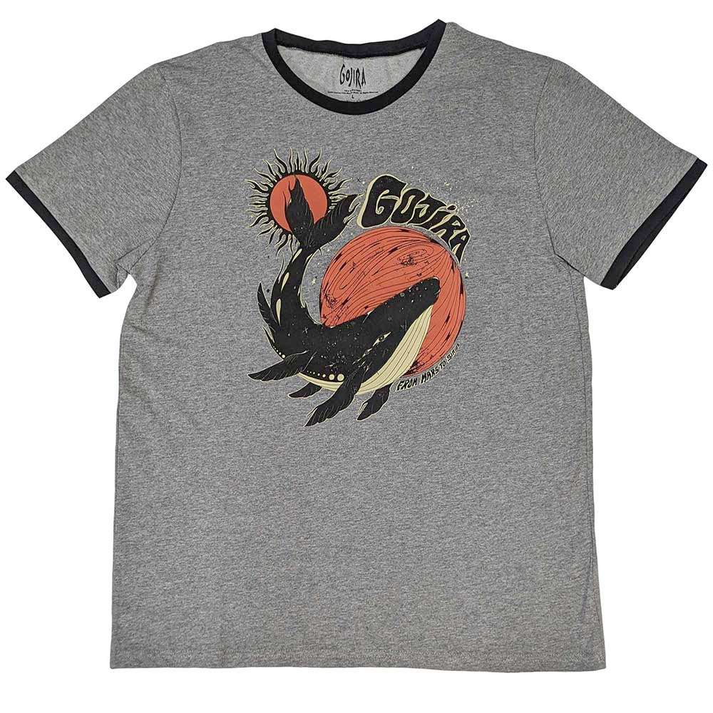 Gojira - Whale Heren Tshirt - Grijs